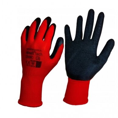 Latex coated work gloves (red)