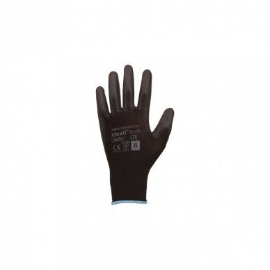 Work gloves coated with polyurethane black (full palm)