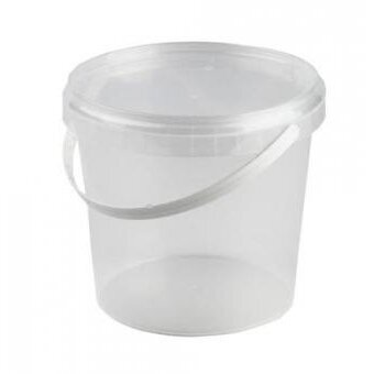 Plastic buckets with lids of various sizes 1180 ml