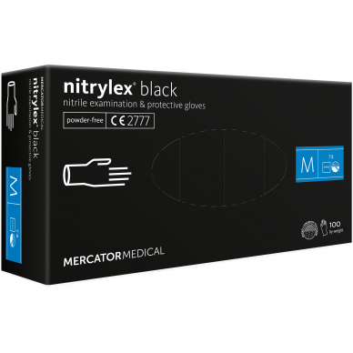 Disposable nitrile gloves black, 100pcs 1