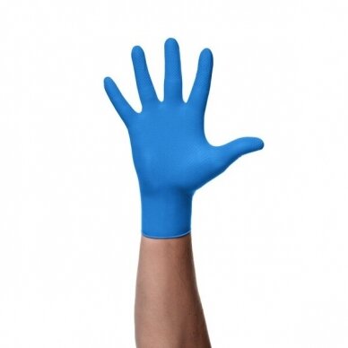 Disposable nitrile gloves, extended Ideal Grip + blue, 50pcs  1