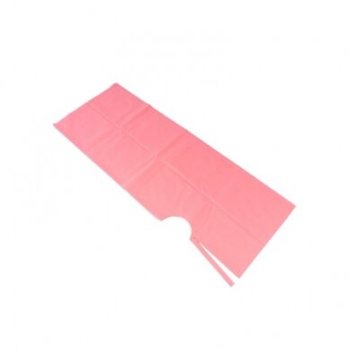 Long pink nonwoven hairdressing cape (25 pc.)